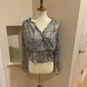 Guess one button snake skin blouse.